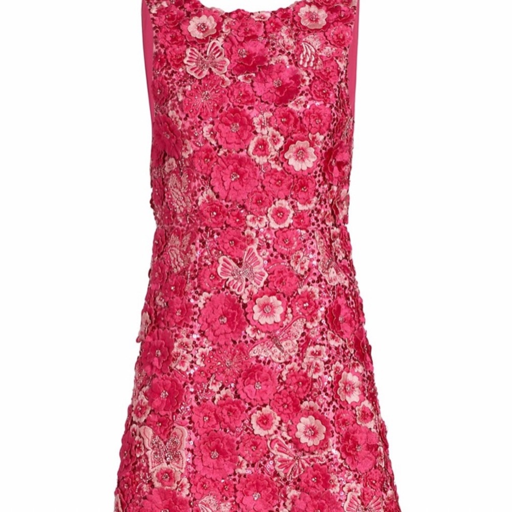ISO Alice and Olivia Lindsey Pink Floral Dress